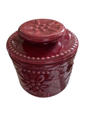 Temp-tations Butter Keeper Crock Old World Ceramic